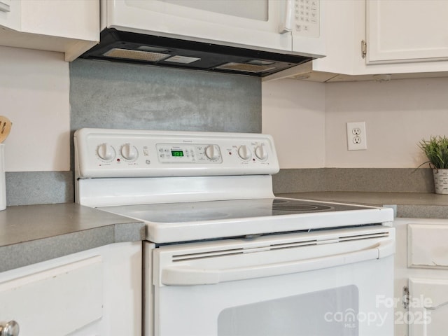 116 Birchwood Ct, Mount Holly, NC 28120 - kitchen featuring white appliances and white cabinetry