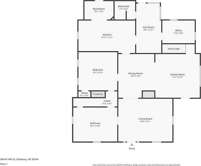 200 W 14th St, Salisbury, NC 28144 - room layout