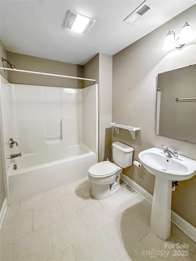 1625 Damascus Cir, Conover, NC 28613 - full bath with toilet, shower / bath combination, and baseboards