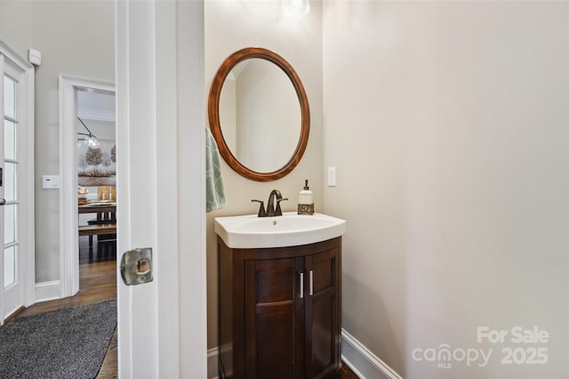 8109 Hawk Crest Ct, Charlotte, NC 28270 - bathroom featuring wood finished floors and vanity