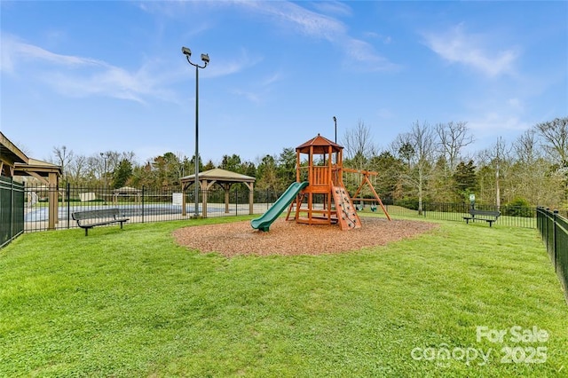 8109 Hawk Crest Ct, Charlotte, NC 28270 - communal playground featuring a gazebo