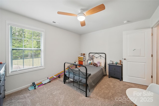 2034 Houle Ln, Charlotte, NC 28214 - bedroom featuring light carpet, ceiling fan, and baseboards