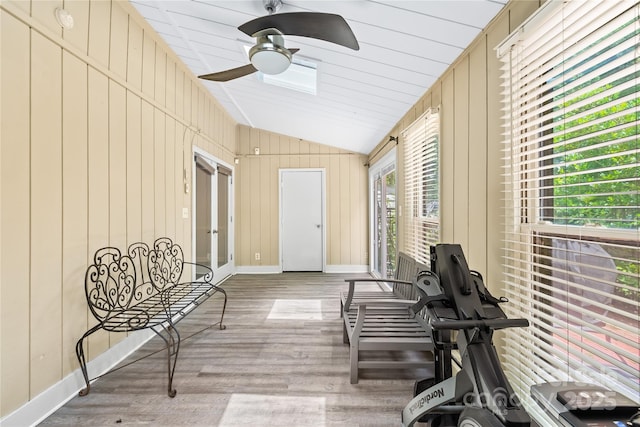 7528 Red Oak Ln, Charlotte, NC 28226 - sunroom / solarium with vaulted ceiling, french doors, and plenty of natural light