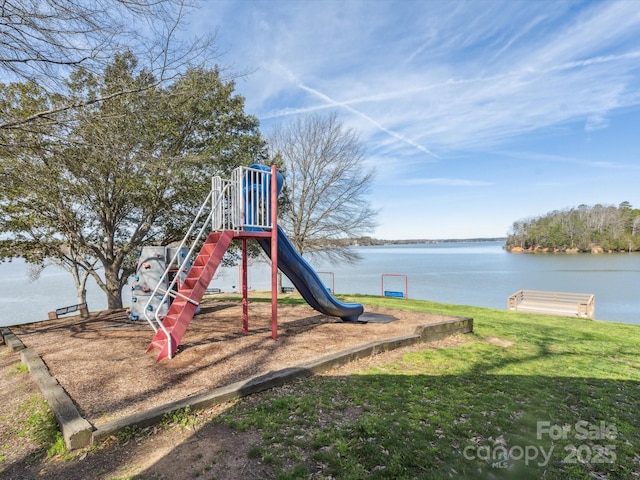 714 Deerbrook Ln, Tega Cay, SC 29708 - communal playground with a water view and a yard