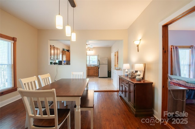 505 S Eastway Dr, Troutman, NC 28166 - dining room featuring ceiling fan and hardwood / wood-style flooring