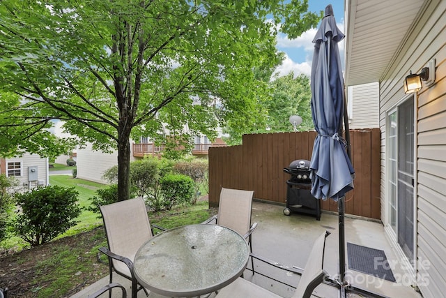14018 Drake Watch Ln, Charlotte, NC 28262 - view of patio / terrace with outdoor dining area and area for grilling