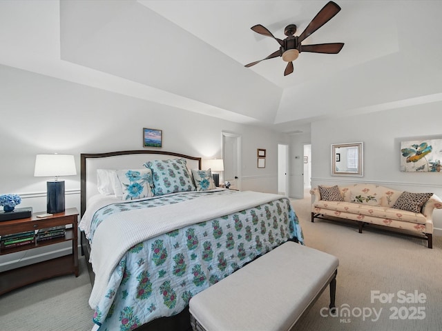 4644 Snow Dr, Harrisburg, NC 28075 - carpeted bedroom with a raised ceiling and ceiling fan