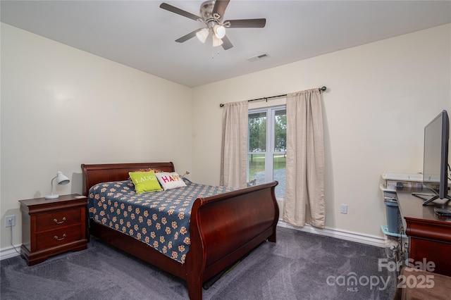 3103 Richview Dr, Crouse, NC 28033 - carpeted bedroom featuring baseboards and ceiling fan