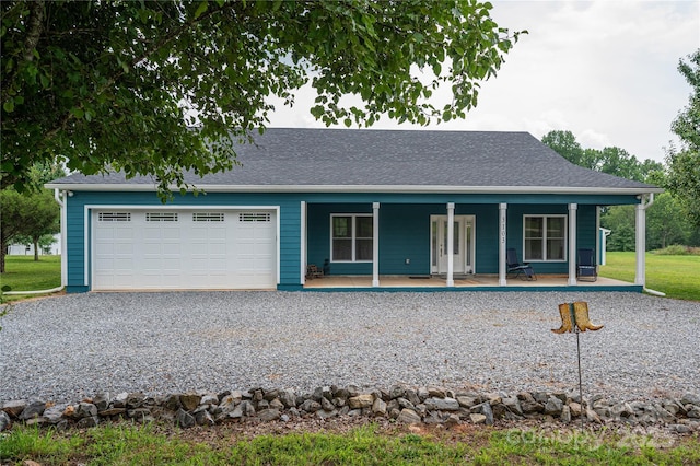3103 Richview Dr, Crouse, NC 28033 - view of front of property with covered porch, driveway, and a garage