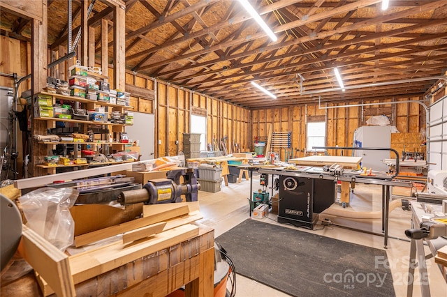 3103 Richview Dr, Crouse, NC 28033 - garage featuring a workshop area