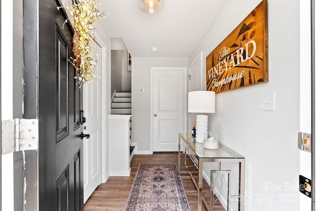 999 Rushing Ln Unit 13, Fort Mill, SC 29715 - entryway featuring wood finished floors and stairs