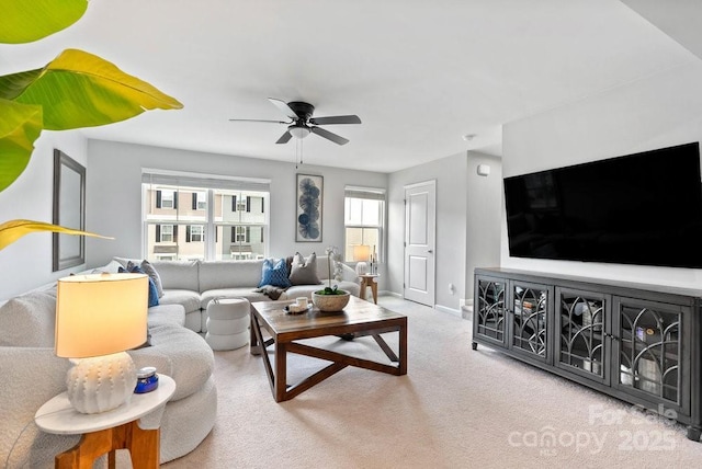 999 Rushing Ln Unit 13, Fort Mill, SC 29715 - living area with a ceiling fan and carpet floors