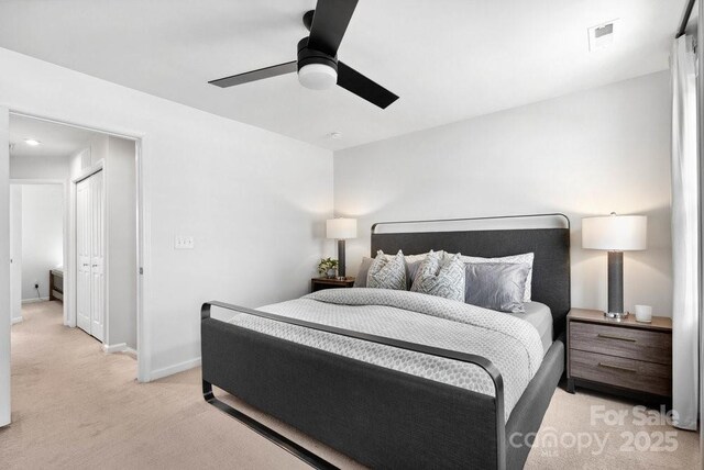 999 Rushing Ln Unit 13, Fort Mill, SC 29715 - bedroom featuring light colored carpet and ceiling fan