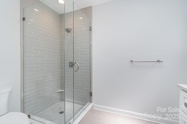 5424 Doncaster Dr, Charlotte, NC 28211 - bathroom with vanity and a shower stall