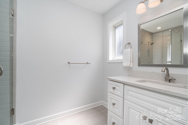 5424 Doncaster Dr, Charlotte, NC 28211 - full bath featuring vanity and a shower stall