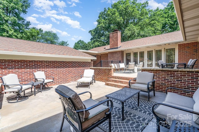 5424 Doncaster Dr, Charlotte, NC 28211 - view of patio with outdoor lounge area