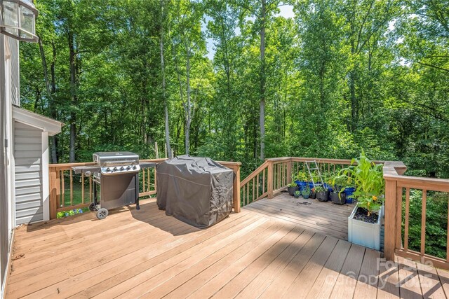 3902 Mcgee Point Rd, Terrell, NC 28682 - wooden terrace featuring area for grilling