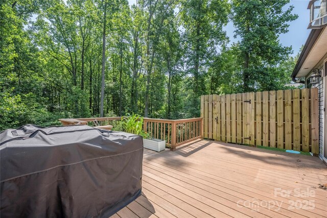3902 Mcgee Point Rd, Terrell, NC 28682 - wooden terrace featuring a grill