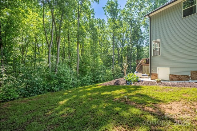 3902 Mcgee Point Rd, Terrell, NC 28682 - view of grassy yard with stairway