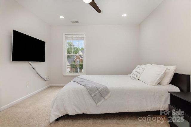 10106 Silverling Dr, Waxhaw, NC 28173 - carpeted bedroom with a ceiling fan and recessed lighting