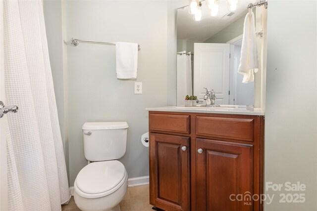 10106 Silverling Dr, Waxhaw, NC 28173 - bathroom with vanity, tile patterned floors, and curtained shower