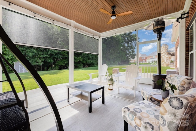10106 Silverling Dr, Waxhaw, NC 28173 - sunroom / solarium featuring a ceiling fan