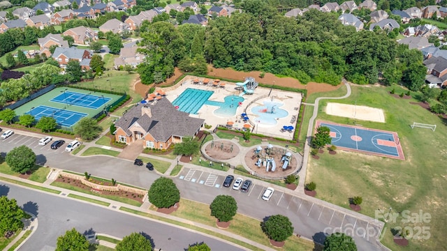 10106 Silverling Dr, Waxhaw, NC 28173 - aerial view of property's location with a pool