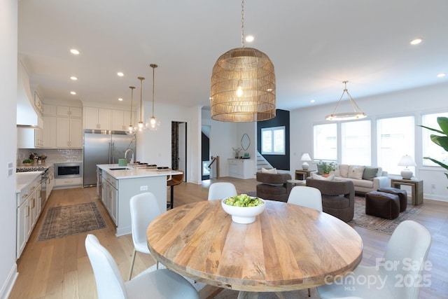 4203 Walker Rd, Charlotte, NC 28211 - dining space with recessed lighting, healthy amount of natural light, and light wood-style flooring