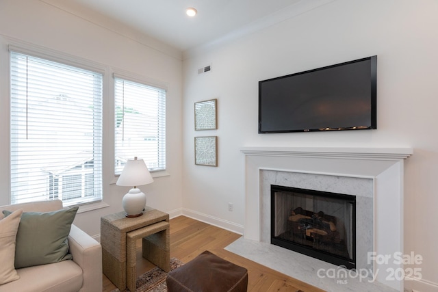 4203 Walker Rd, Charlotte, NC 28211 - living room featuring wood finished floors and a fireplace