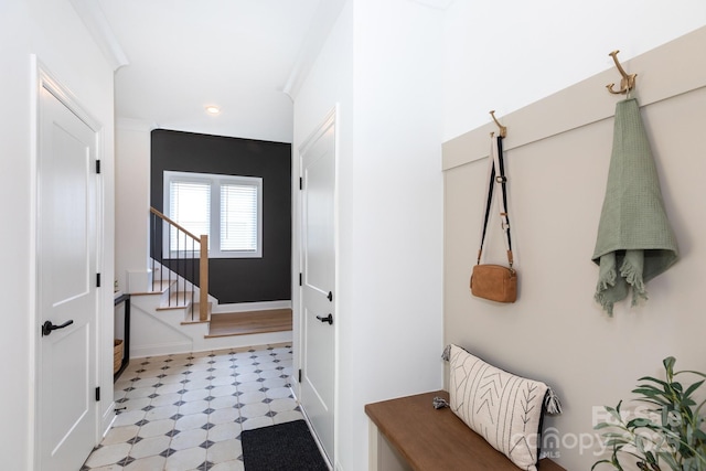 4203 Walker Rd, Charlotte, NC 28211 - mudroom featuring light floors and baseboards