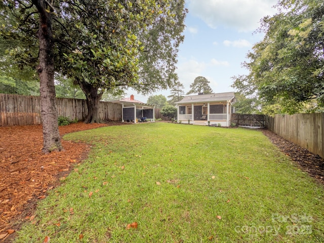 2421 Morton St, Charlotte, NC 28208 - view of yard featuring a sunroom