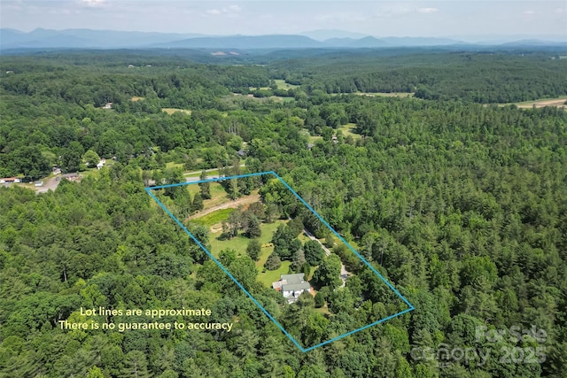 958 US-64, Morganton, NC 28655 - aerial overview of property's location featuring property boundaries highlighted and mountains