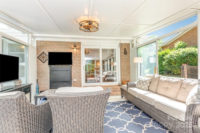 4200 Tyndale Ave, Charlotte, NC 28210 - sunroom featuring an outdoor living space and healthy amount of natural light
