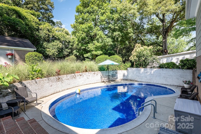 4200 Tyndale Ave, Charlotte, NC 28210 - view of swimming pool with a patio area and a fenced backyard
