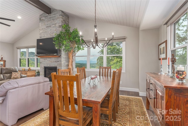 24 Herron View Ln, Weaverville, NC 28787 - dining space featuring dark wood-type flooring, healthy amount of natural light, a chandelier, and recessed lighting