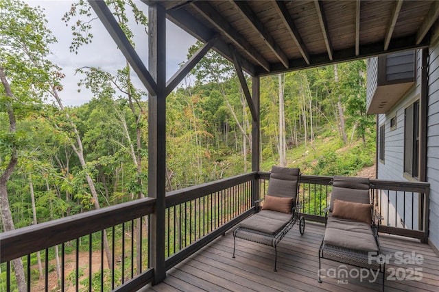 24 Herron View Ln, Weaverville, NC 28787 - wooden terrace featuring a view of trees