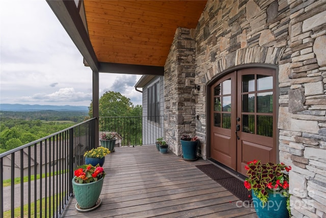 24 Herron View Ln, Weaverville, NC 28787 - wooden terrace with french doors