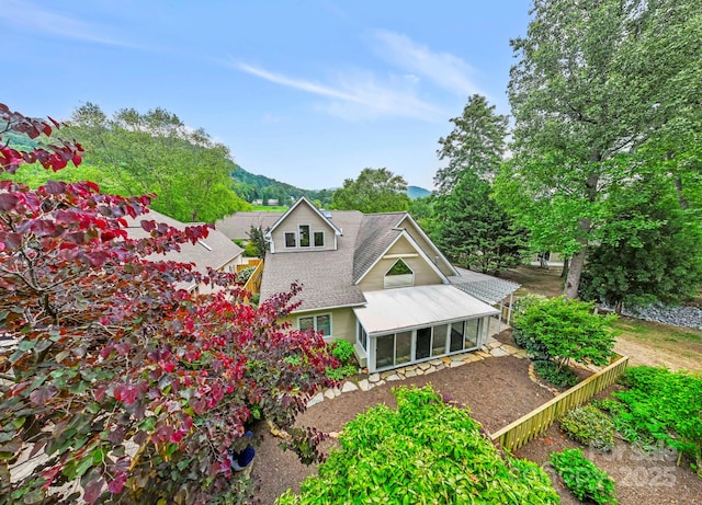 50 Beekeeper Trl, Swannanoa, NC 28778 - rear view of property with a sunroom and roof with shingles