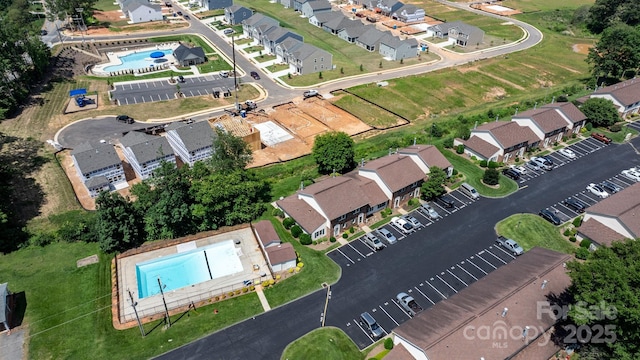 1330 5th St NE Unit 11, Hickory, NC 28601 - aerial view of property and surrounding area featuring a pool area and nearby suburban area