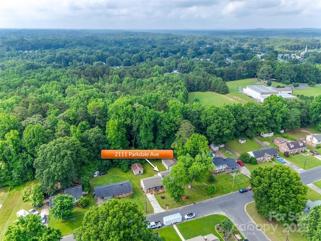 2111 Parkdale Ave, Gastonia, NC 28052 - aerial overview of property's location with a forest and nearby suburban area