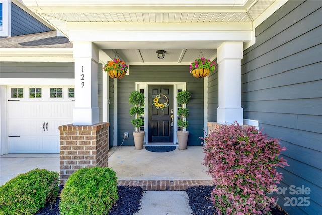 129 Hawks Creek Pkwy, Fort Mill, SC 29708 - view of exterior entry with a porch and an attached garage
