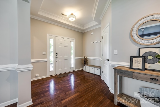 129 Hawks Creek Pkwy, Fort Mill, SC 29708 - foyer entrance featuring hardwood / wood-style flooring and crown molding