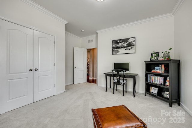 129 Hawks Creek Pkwy, Fort Mill, SC 29708 - living area featuring light carpet and ornamental molding