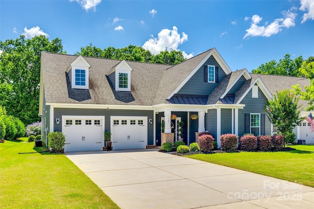 129 Hawks Creek Pkwy, Fort Mill, SC 29708 - view of front facade featuring an attached garage, concrete driveway, a front lawn, and roof with shingles