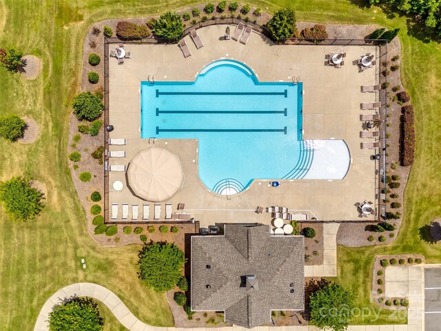 129 Hawks Creek Pkwy, Fort Mill, SC 29708 - bird's eye view of a pool area