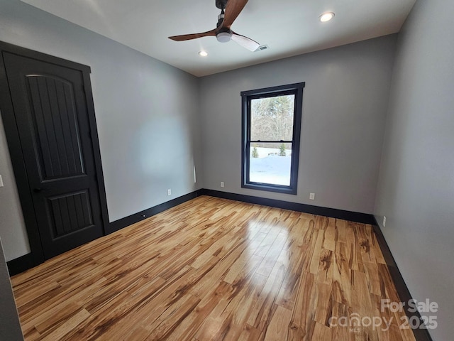 1076 Table View Dr Unit 55, Morganton, NC 28655 - empty room with wood finished floors, ceiling fan, baseboards, and recessed lighting