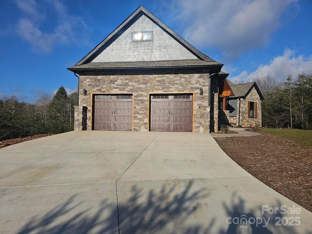 1076 Table View Dr Unit 55, Morganton, NC 28655 - view of property exterior featuring stone siding and concrete driveway
