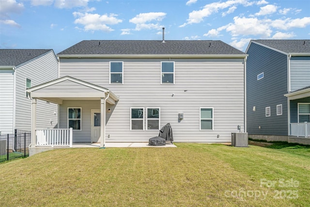 11116 Godwit Ln, Charlotte, NC 28278 - rear view of house with a patio area and central air condition unit