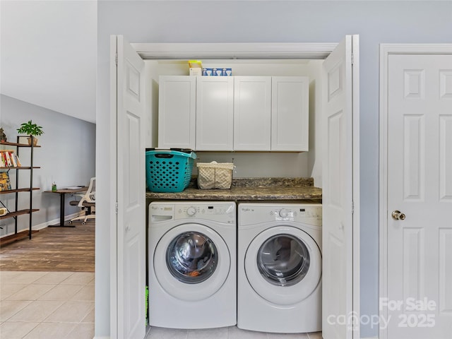 17 Fieldtop Ln, Arden, NC 28704 - laundry area featuring washer and dryer, cabinet space, an office area, and light tile patterned floors