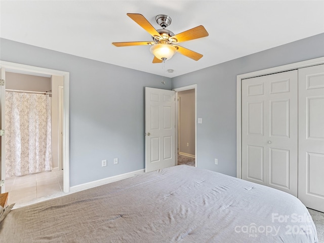 17 Fieldtop Ln, Arden, NC 28704 - carpeted bedroom featuring a closet and a ceiling fan